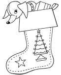 Cute christmas stockings gifts coloring pages for kids to print out