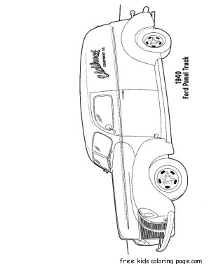 Ford panel Truck coloring pages