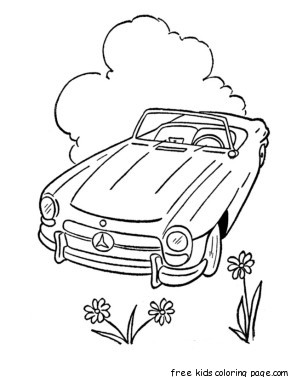 convertible car coloring pages for kids to print out. 