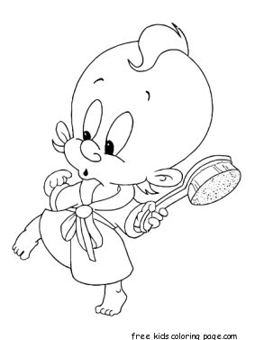 Printable Baby Looney Tunes Baby Elmer coloring pages