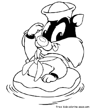 Printable Baby Looney Tunes Baby Sylvester coloring pages