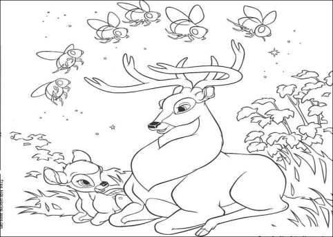 pictures to colouring bambi disney to print out for kids. disney cartoon coloring sheet.