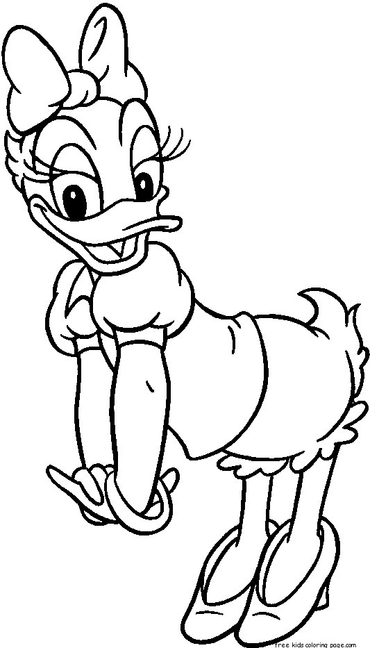 Printable Daisy Duck Duck coloring pages for kids