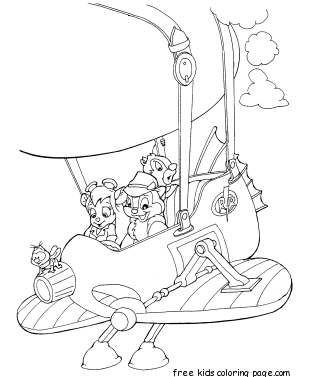 Printable cartoons High In The Sky coloring page