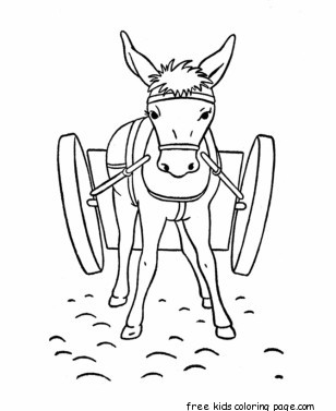 Printable coloring pages Donkey