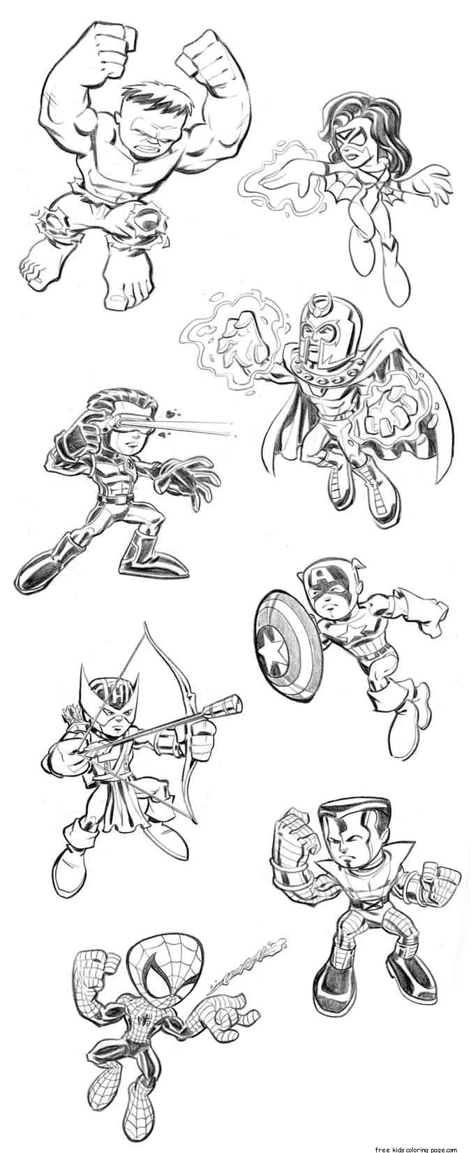 The Avengers Lego characters Superheroes coloring pages