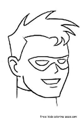 printable superheroes Robin coloring pages