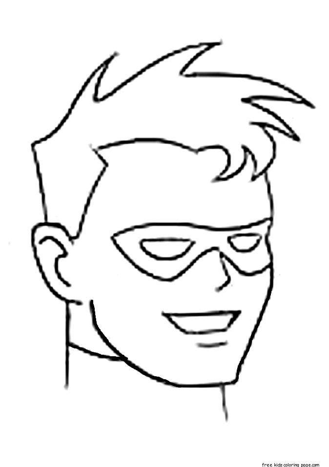 printable superheroes Robin coloring pages