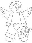 cute cupid valentines day coloring in pages to print out.  