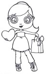 Cute girl valentines day coloring in sheets to print out for kids.