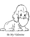 cute valentine dog coloring pages to print out for kids.