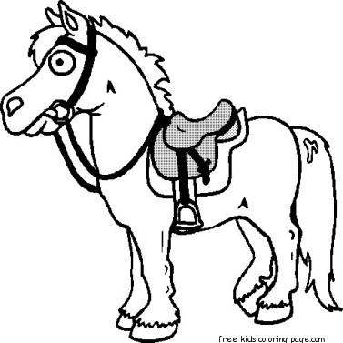 Printable coloring pages horse pony for kids