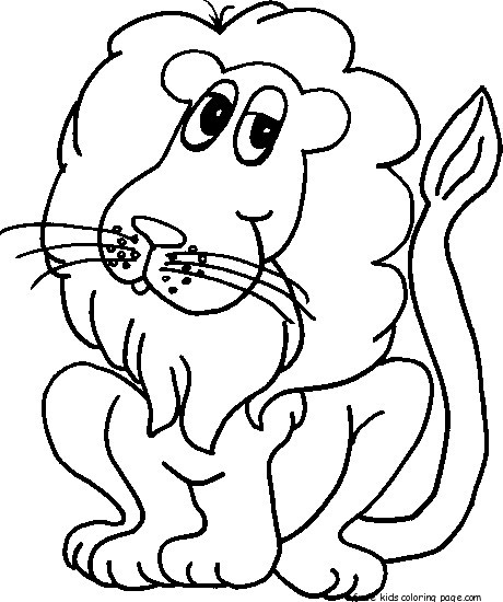 Printable coloring pages of king of jungle lion