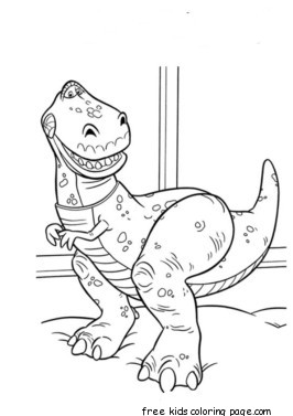 Printable coloring toy story 3 Tyrannosaurus Rex