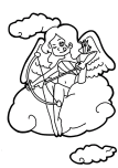 Coloring sheets Valentines Day Cupid