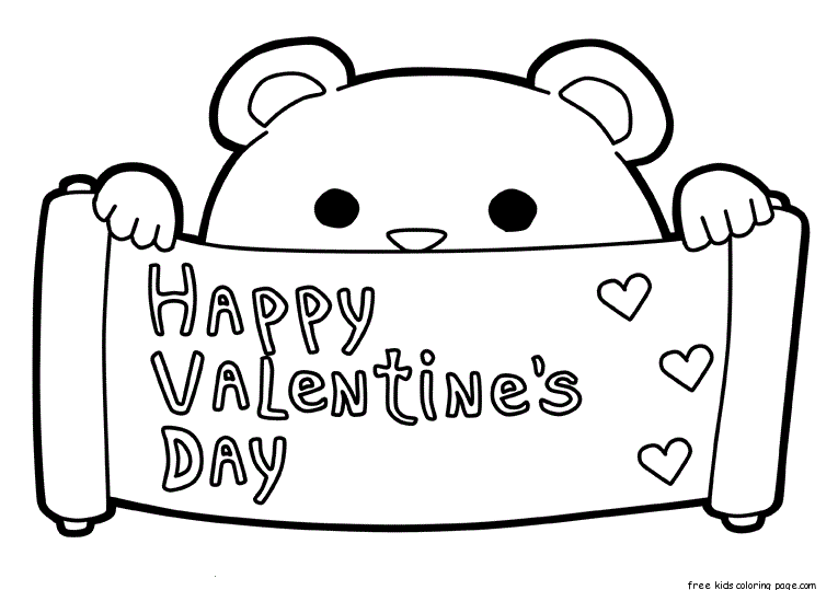 Cute coloring pages valentines day to print out for kids