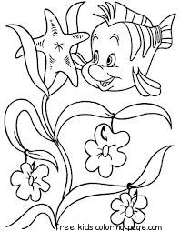 Printable Flounder the Little Mermaid Coloring Pages For Girls