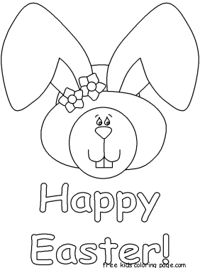 Happy easter bunny pages to color for kids to print out