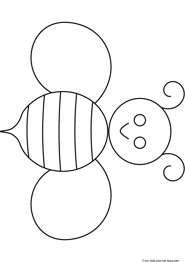 free printable honey bee coloring pages for kidsFree Printable Coloring