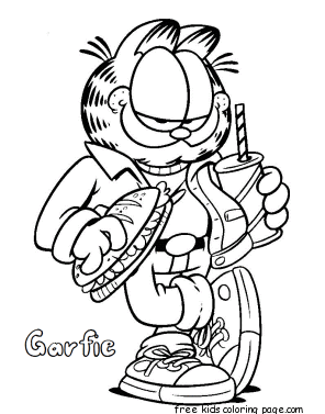 Printable garfield coloring pages