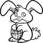 cute easy easter bunny drawing easy for kids to printable