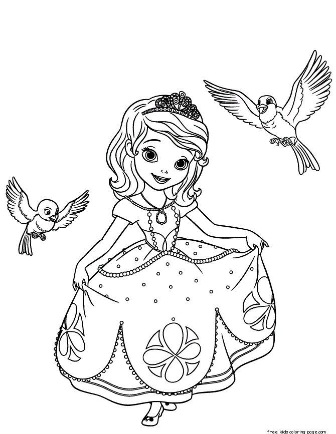 Printable Disney Princesses sofia the first coloring page1