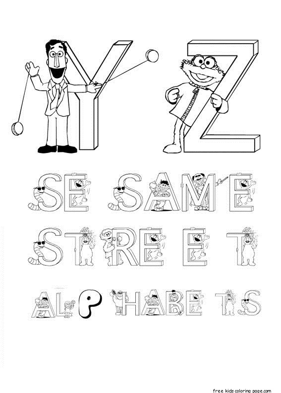 Printable Sesame Street coloring in sheets 3