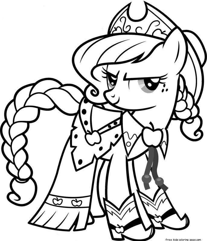 Print out Applejack My Little Pony Friendship is Magic Coloring in Pages