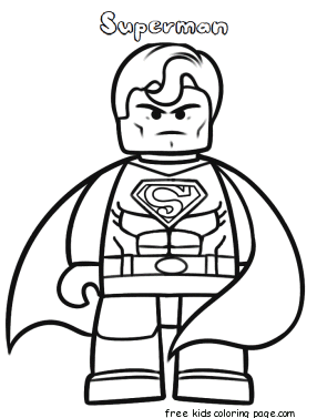 Print out the lego movie Superman coloring pages