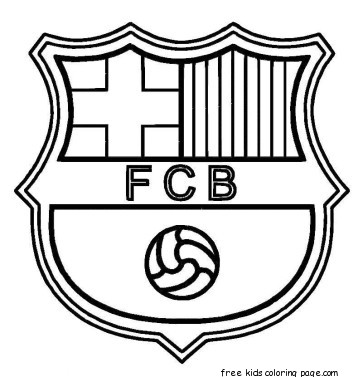 Printable barcelona soccer coloring pages for kidsFree Printable