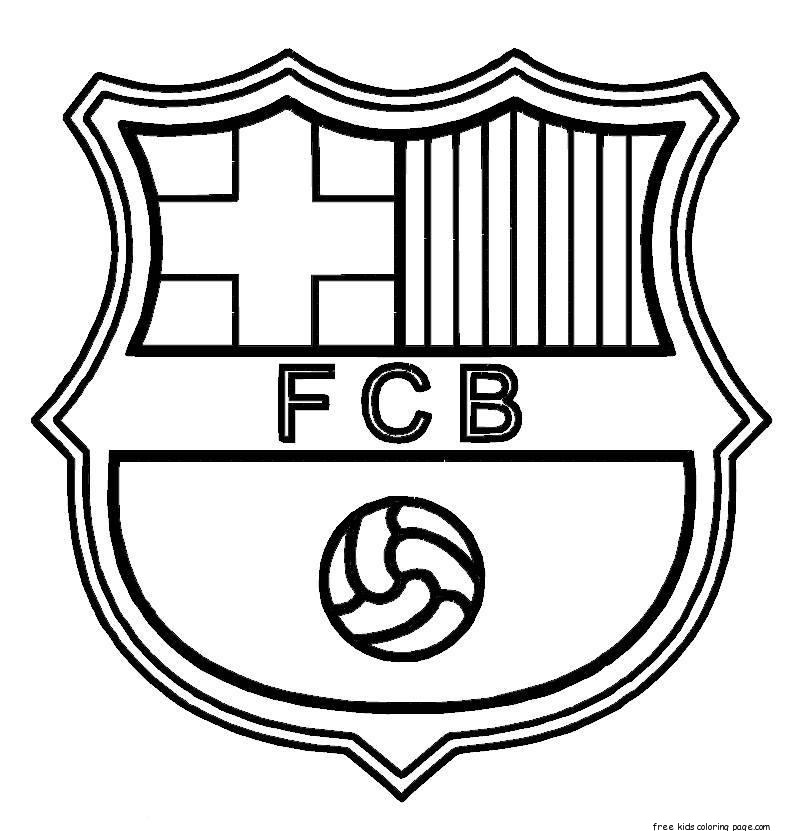 Fc Barcelona Logo Coloring Pages Barcelona Fc Drawing Badge Draw 