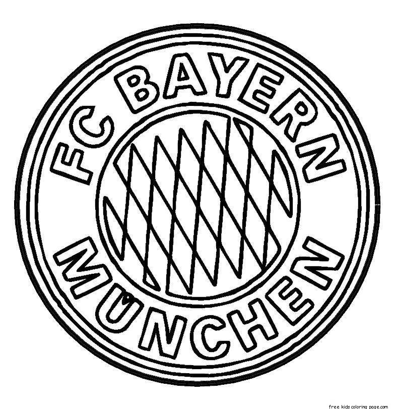 printable bayern munich logo soccer coloring pages for