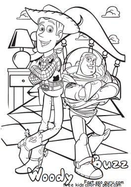 disney toy story 4 woody and buzz coloring pages