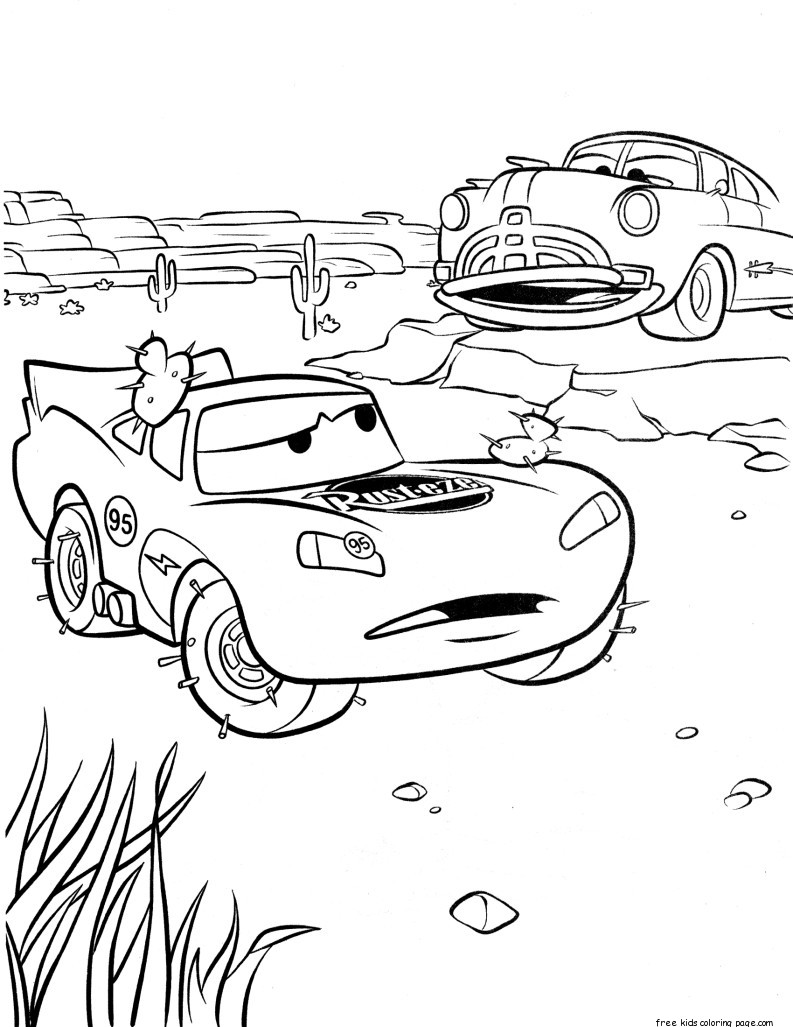 printable lightning mcqueen race car coloring pages for