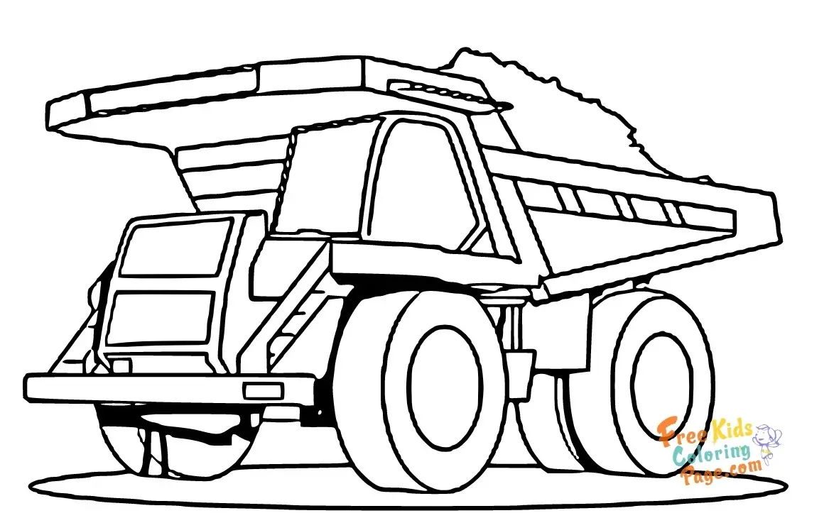 semi truck coloring pages to print for kids