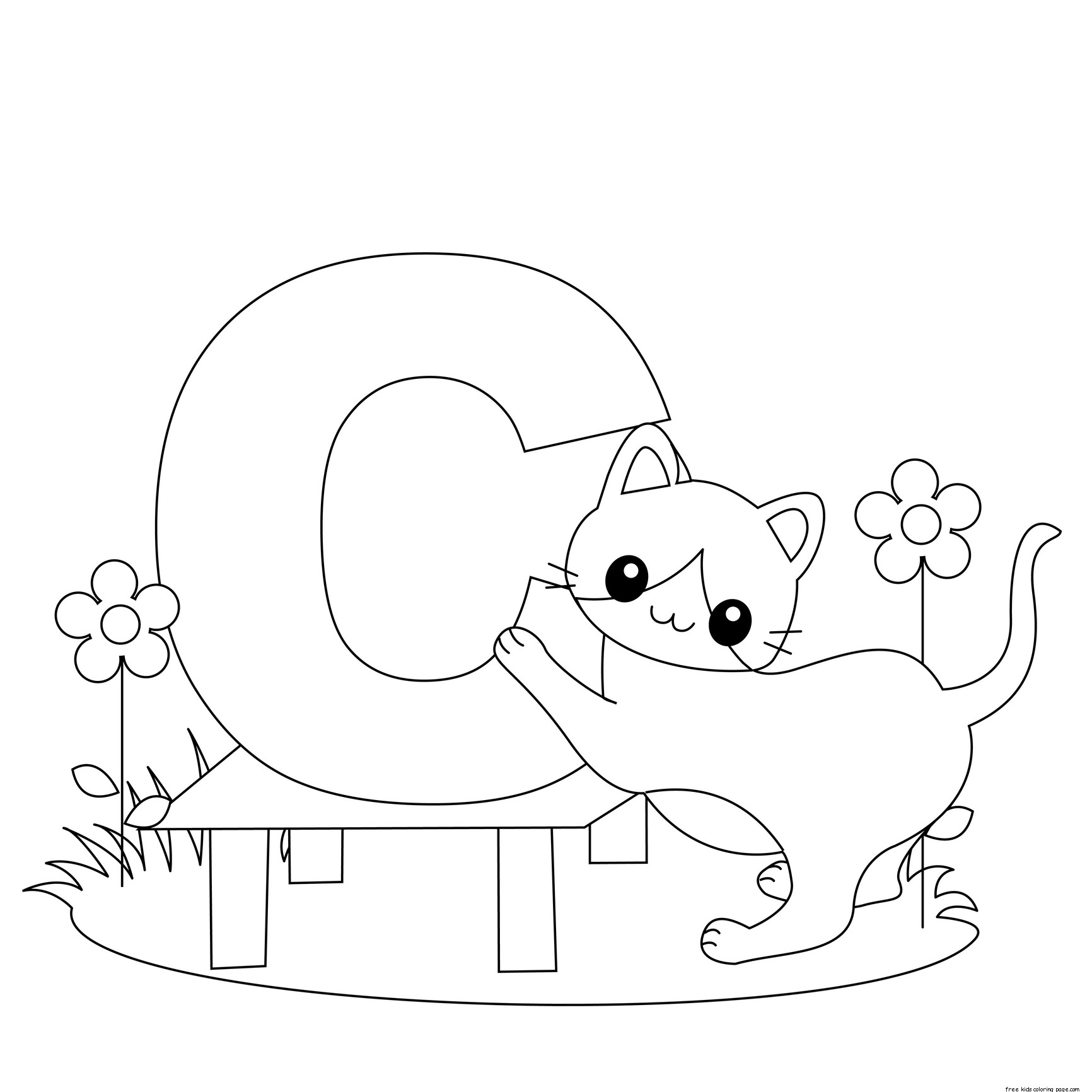 Printable Alphabet Worksheets Letter C For Cat For Preschool