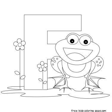 Printable Animal Alphabet Letter F For Frog