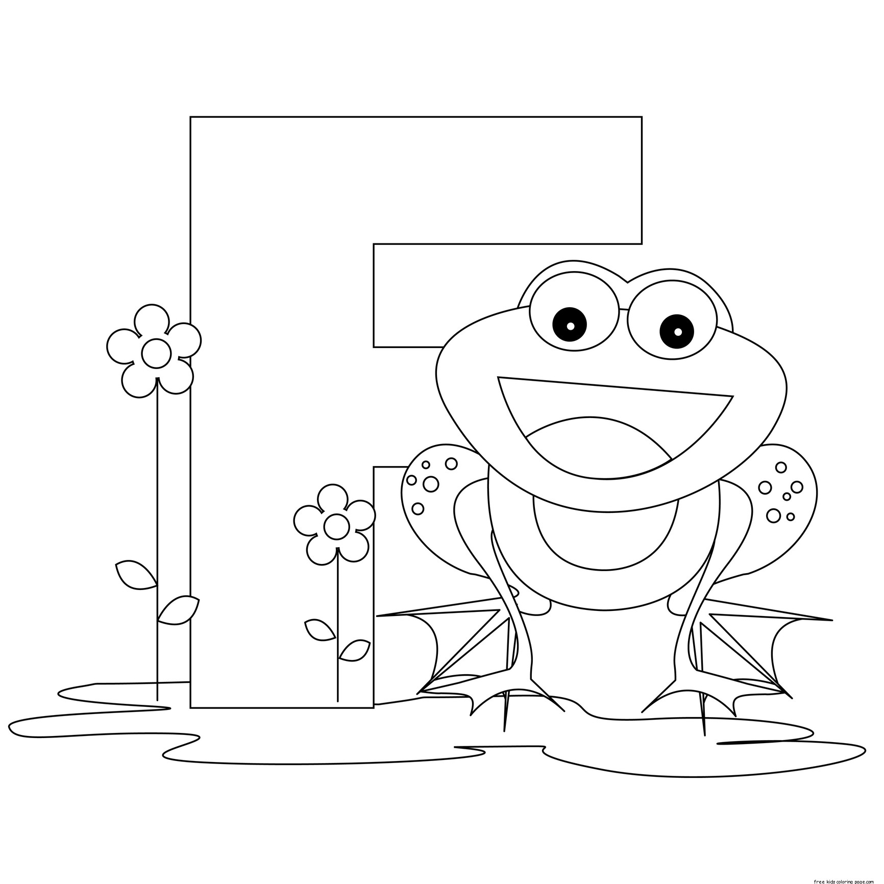 Printable Animal Alphabet Letter F For Frog