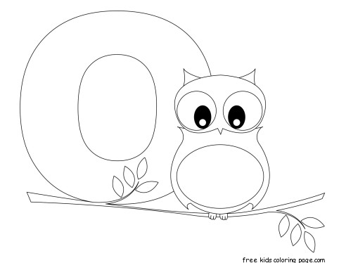 Printable Animal Alphabet Letter O is for Owl