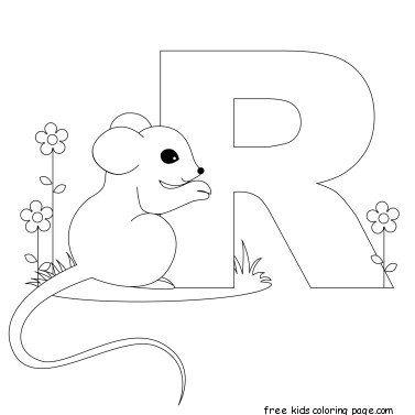 Printable Animal Alphabet Letter R is for Rat