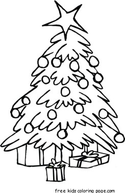 Printable Christmas Tree coloring pages