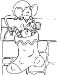 christmas stockings Presents for Mouse coloring pages