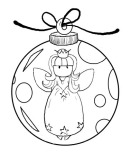 Angel christmas tree decorations coloring pages