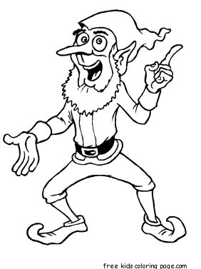Christmas elves coloring sheets for kids to print out. Free worksheets christmas to print out for kids.