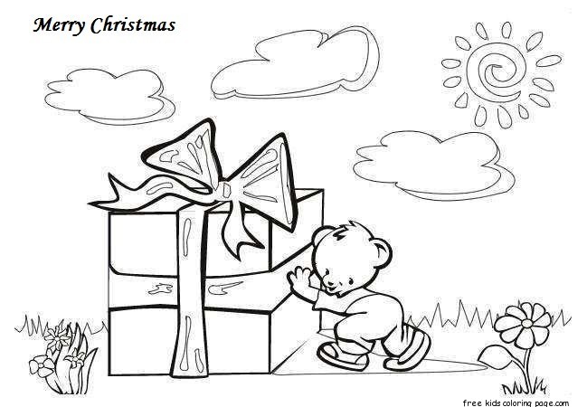 Printable merry christmas gift card coloring pagesFree Printable Coloring Pages For Kids.