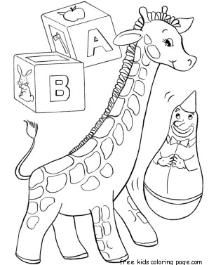 Printable coloring pages of toys for christmas for kids