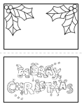 christmas card printable coloring pages print out for kids