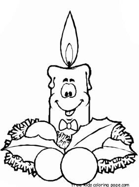 Coloring pages christmas candles to print out