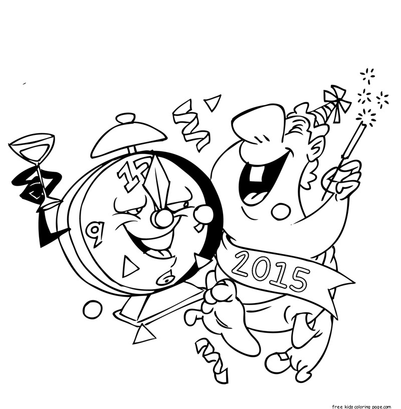 new year party celebration coloring pages