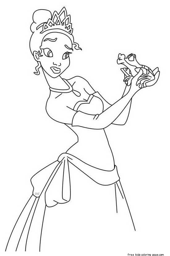Printable disney princess and the frog coloring book for kidsFree